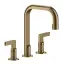 Смеситель для раковины Gessi Inciso, средний, c донным клапаном, цвет Warm Bronze Brushed PVD