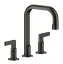 Смеситель для раковины Gessi Inciso, средний, c донным клапаном, цвет Black Metal Brushed PVD