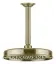 Верхний душ Gessi Venti20, 230 мм, потолочный, поворотный с шарниром, цвет Brushed Brass PVD