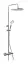 Душевая колонна Gessi Minimalistic Shower, h1142 мм, термостат, верхний душ, ручная лейка, цвет Chrome