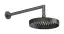 Верхний душ Gessi Anello, регулируемый, с кронштейном, цвет Black Metal Brushed PVD