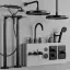 Cмеситель для раковины Gessi Venti20, с зонтичным изливом, донный клапан, цвет Matte Black