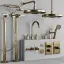 Верхний душ Gessi Venti20, Ø200 мм, для настенного крепления, поворотный, цвет Warm Bronze Br. PVD
