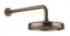 Верхний душ Gessi Venti20, Ø200 мм, для настенного крепления, поворотный, цвет Copper Brushed PVD