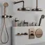 Верхний душ Gessi Venti20, Ø200 мм, для настенного крепления, поворотный, цвет Copper Brushed PVD