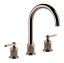 Смеситель для раковины Gessi Venti20, на 3 отверстия, зонтичный, без донного клапана, цвет Copper PVD