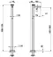 Смеситель для раковины Gessi Anello, встраиваемый, напольный, 70x238 мм, внешняя часть, цвет Finox Brushed Nickel