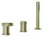 Смеситель на борт ванны Gessi Anello, с ручным душем, цвет Brushed Brass PVD