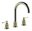 Cмеситель для раковины Gessi Venti20, с зонтичным изливом, донный клапан, цвет Brass PVD