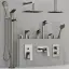 Смеситель для ванны Gessi Rilievo, напольный, с душевой лейкой, внешняя часть, цвет Chrome