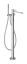 Cмеситель для ванны Gessi Inverso, напольный, с переключателем и ручным душем, внешняя часть, цвет Chrome
