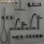 Верхний душ Gessi Origini, Ø320 мм, настенный, поворотный, цвет Black Metal Brushed PVD