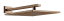 Верхний душ Gessi Rettangolo, настенный, 300x300 мм, цвет Copper PVD