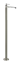 Cмеситель для раковины Gessi Venti20, напольный, без донного клапана, внешняя часть, цвет Finox Brushed Nickel