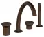 Смеситель для ванны Gessi Origini, встраиваемый, 367x233 мм, цвет Dark Bronze