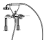 Cмеситель для ванны Gessi Venti20, на 2 отверстия, c изливом, девиатором, держателем "телефон", лейкой, шлангом, цвет Chrome