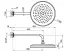 Верхний душ Gessi Venti20, настенный, Ø300 мм, цвет Finox Brushed Nickel