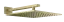 Верхний душ Gessi Rettangolo, настенный, 300x300 мм, цвет Brushed Brass PVD
