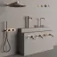 Верхний душ Gessi 316, настенный, цвет Copper Brushed PVD