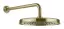Верхний душ Gessi Venti20, поворотный, с шарниром, настенный, 300 мм, цвет Brushed Brass PVD