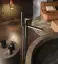 Cмеситель для ванны Gessi Ventaglio, h1069 мм, напольный, с переключателем и ручным душем, внешняя часть, цвет Finox Brushed Nickel