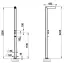 Душевая стойка Gessi Outdoor, уличная, ручка, ручной душ и переключатель, внешняя часть, цвет Corten