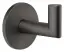 Крючок Gessi Tondo Accessories, настенный, Ø50 мм, цвет Black Metal Brushed PVD