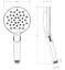 Ручной душ Gessi Technical Accessories, Ø120 мм, 2-х струйный, с чёрным диском, цвет Сhrome