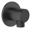 Шланговое подсоединение для душа Gessi Anello, настенное, цвет Matte Black
