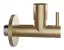 Кран-фильтр под раковину Gessi Technical Accessories, с подводом воды, L-96 мм, запорный, цвет Warm Bronze Brushed PVD