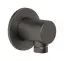 Шланговое подсоединение для душа Gessi Anello, настенное, цвет Black Metal Brushed PVD