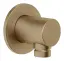 Шланговое подсоединение для душа Gessi Anello, настенное, цвет Warm Bronze Brushed PVD