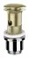 Донный клапан Gessi Technical, автоматический Stop&Go, для раковины c переливом, цвет Brass Brushed PVD