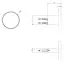 Крючок Gessi Origini, настенный, ø67х50 мм, с отделочной вставкой, цвет Finox Brushed Nickel