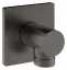 Шланговое подсоединение Gessi Inverso Bath&Shower, Н-60 мм, цвет чёрный металл шлифованный PVD