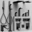 Ручная лейка Gessi Rettangolo К, с защитой от известкового налёта, цвет Matte Black