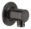 Шланговое подсоединение Gessi Inciso ⌀65 мм, настенное, цвет Black Metal Brushed PVD
