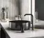 Стакан Gessi 316, настольный, ⌀75х126 мм, цвет White/Black Metal Brushed PVD