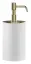 Дозатор для жидкого мыла Gessi Rilievo, настольный, ⌀75хh194 мм, цвет White/Brushed Brass PVD