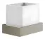 Cтакан Gessi Rettangolo, настенный, цвет White/Finox Brushed Nickel