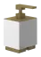 Дозатор для жидкого мыла Gessi Rettangolo, настольный, цвет White/Antique Brass
