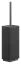 Ёршик напольный Gessi Rettangolo, чёрный композитный материал, цвет Black Metal Brushed PVD
