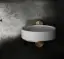 Мыльница Gessi316, настенная, Ø115хh75 мм, цвет White/Steel Brushed