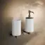 Дозатор для жидкого мыла Gessi Ingranaggio, настенный, белый композитный материал, цвет Brass PVD