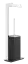 Стойка с бумагодержателем и ёршиком Gessi Rettangolo, h614 мм, напольная, цвет Black/Chrome