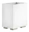 Корзина для мусора Gessi Rettangolo, h257 мм, цвет White/Nickel PVD
