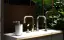 Дозатор Gessi Inciso, ø75х191 мм, настольный, цвет White/Warm Bronze Brushed PVD