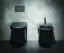 Клавиши смыва Gessi, для унитаза, к инсталляции Geberit (Geberit Sigma 8 и Geberit Sigma 12), цвет Black Metal Brushed PVD