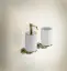 Дозатор Gessi Venti20, настенный, цвет White/Brass PVD