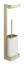 Cтойка с бумагодержателем и ёршиком Gessi Rettangolo, настенная, цвет Brushed Brass PVD